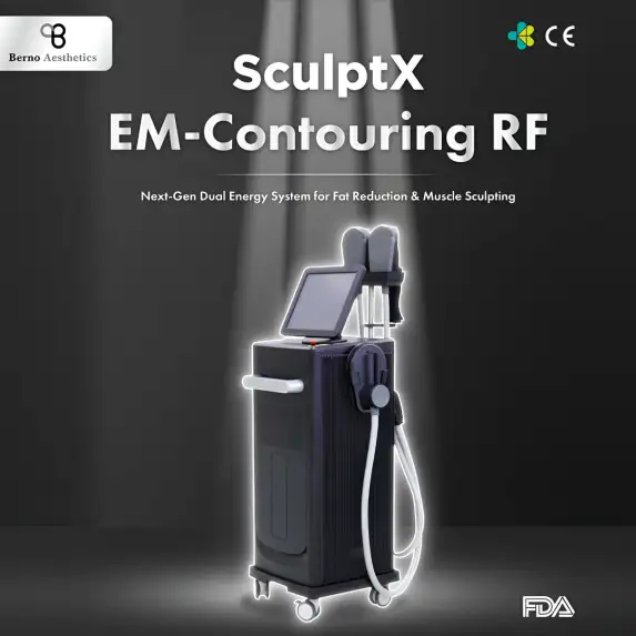 SculptX Mesin Dual-Energy RF + HIFEM untuk Lemak dan Otot