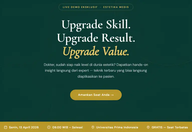 Live Demo Eksklusif Dermal Filler dan Collagen Stimulator untuk Dokter Estetik
